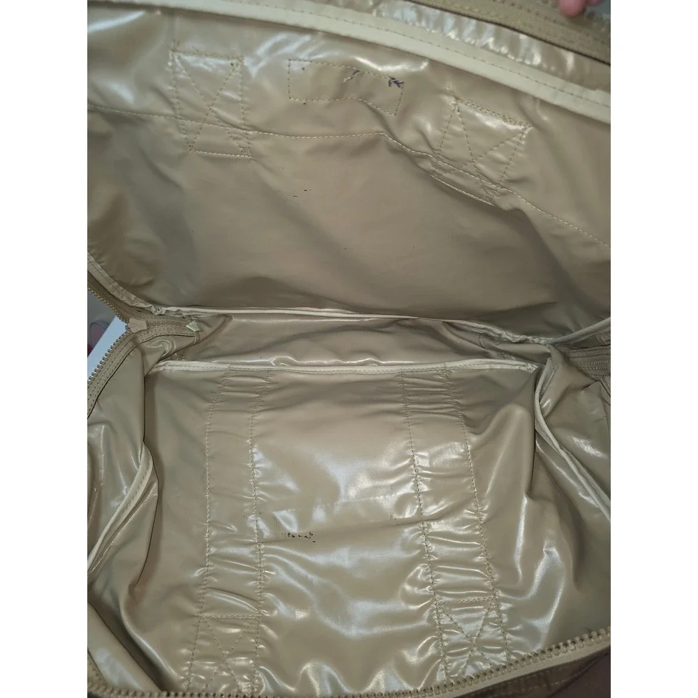 Lands End‎ Vintage Brown Nylon Briefcase Laptop Rigger Bag Travel Carry On